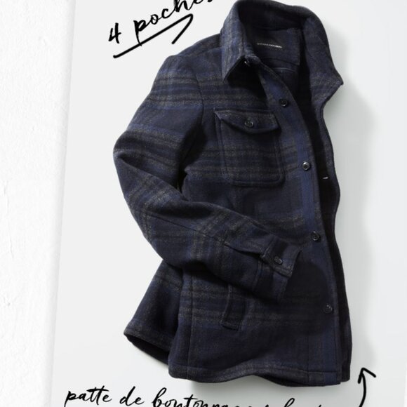 Banana republic plaid overshirt - Picture 3 of 6